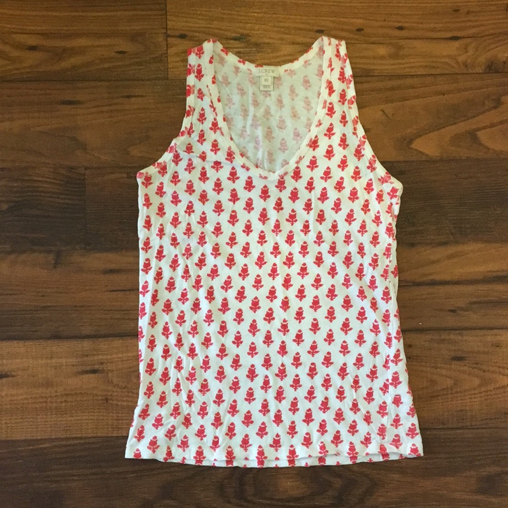 J. Crew Red and White Tank